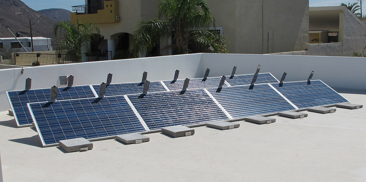 ballasted solar panel racking